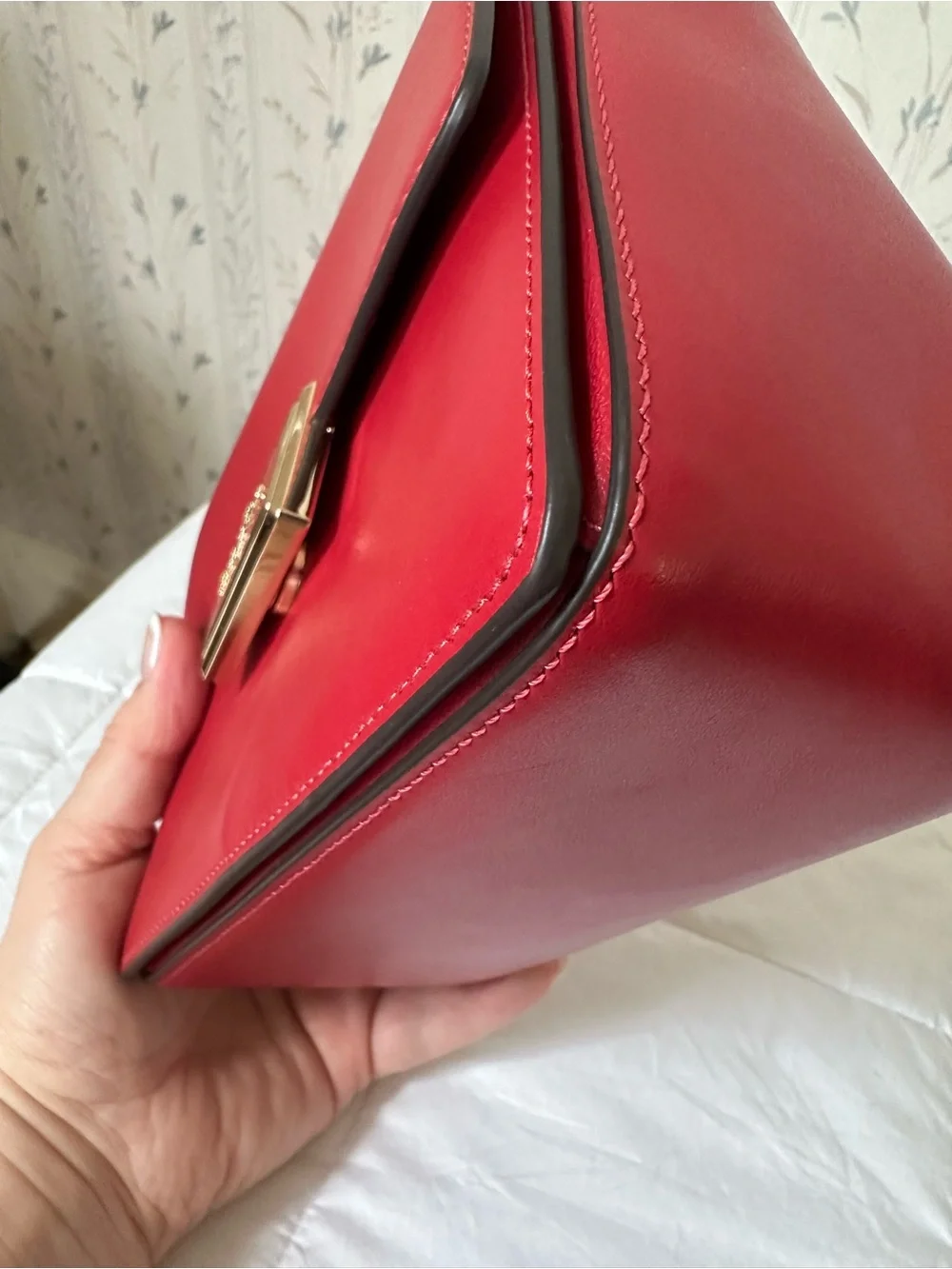 Kate Spade Red Leather Top-Handle Satchel